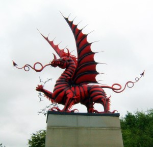 Memorial at Mametz Wood commemorating the 38th Division, of which the RWF were a part. 